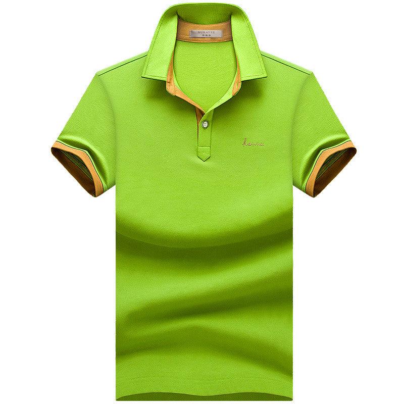 Summer Men''s Short Sleeve T-Shirt Cotton Lapel Polo Men''s Fashion Men''s Half Sleeve Business Collar T-Shirt - melvincucci