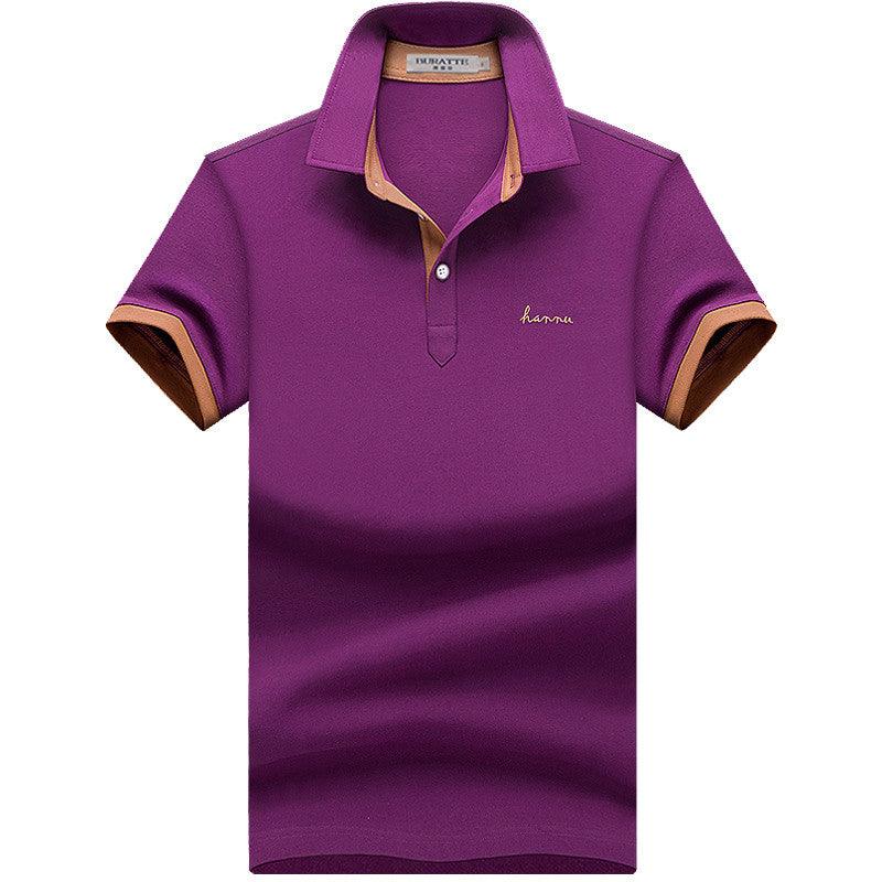 Summer Men''s Short Sleeve T-Shirt Cotton Lapel Polo Men''s Fashion Men''s Half Sleeve Business Collar T-Shirt - melvincucci