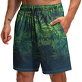 Summer New Leaf Series 3D Printed Shorts Loose Beach Pants Fashion Casual Shorts Men - melvincucci