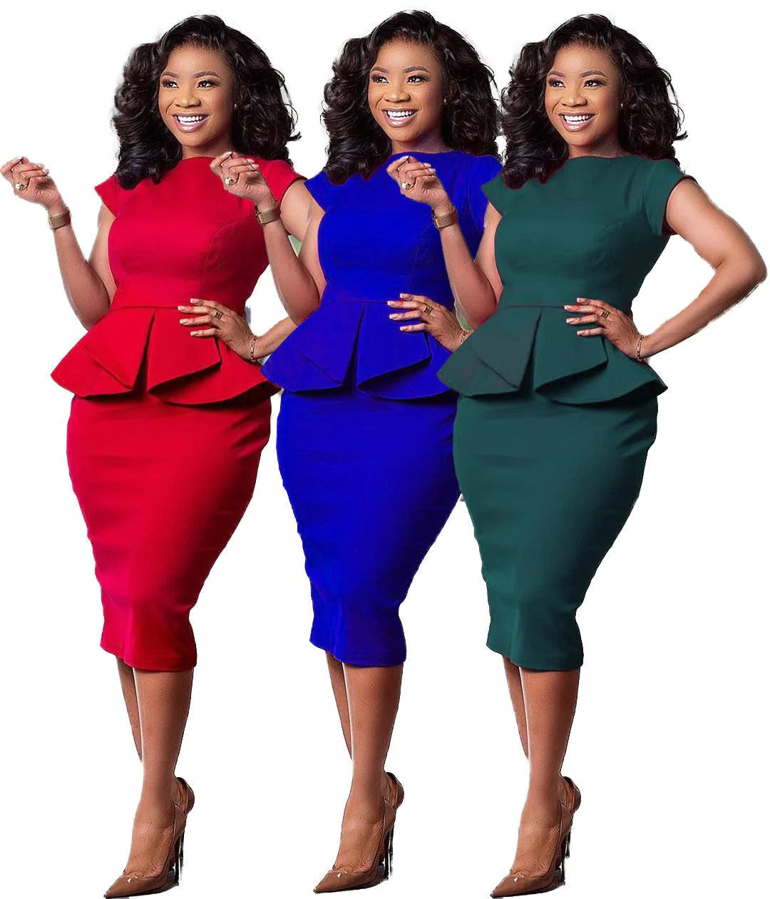 Summer Short Sleeve Professional Tight-fitting Hip African Dress - melvincucci