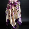 Summer Silk Scarf Women Leopard Print Foulard Square Shawl - melvincucci