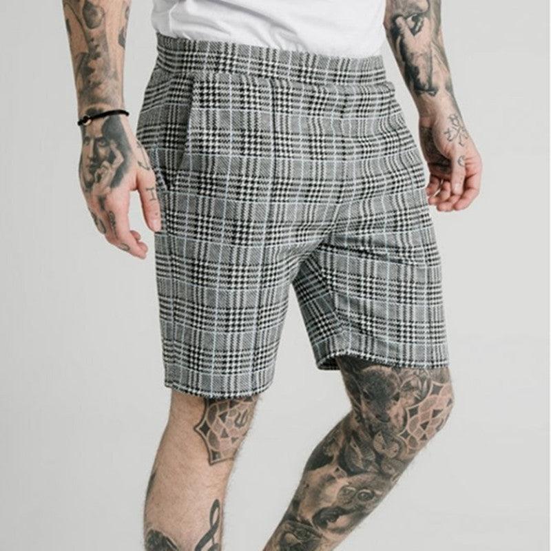 Summer Striped Casual Shorts Straight Leg Cropped Pants Men - melvincucci