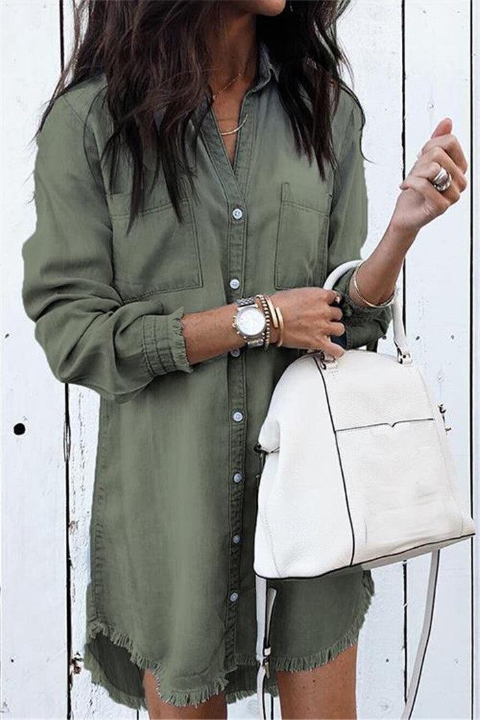 summer women casual Denim dress ladies t shirt dresses - melvincucci