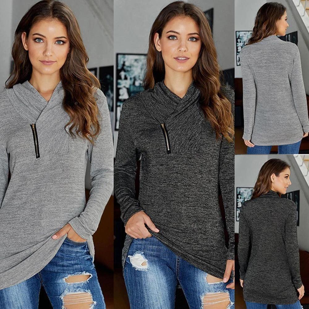 Sweater women solid color wild women - melvincucci