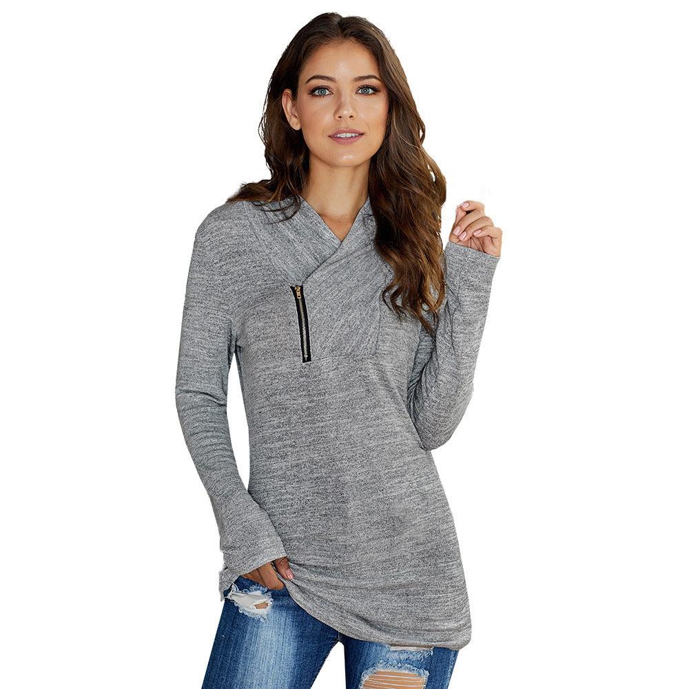 Sweater women solid color wild women - melvincucci