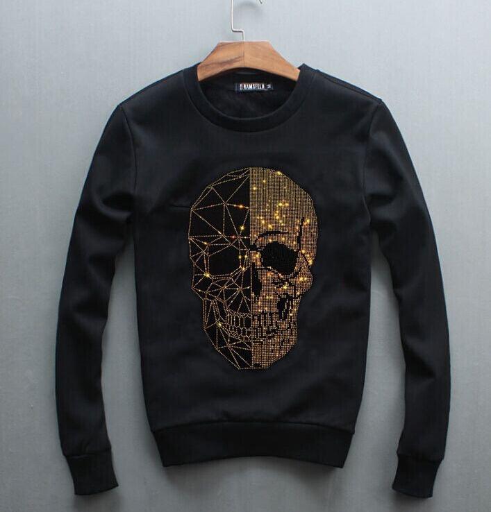 Sweatshirt Men Diamond design Hoodie Hip Hop Crewneck - melvincucci