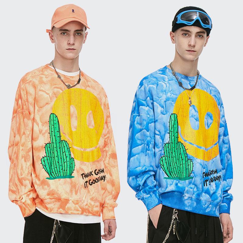 Sweatshirt Tie-Dye Hipster Couple Street Top Men - melvincucci