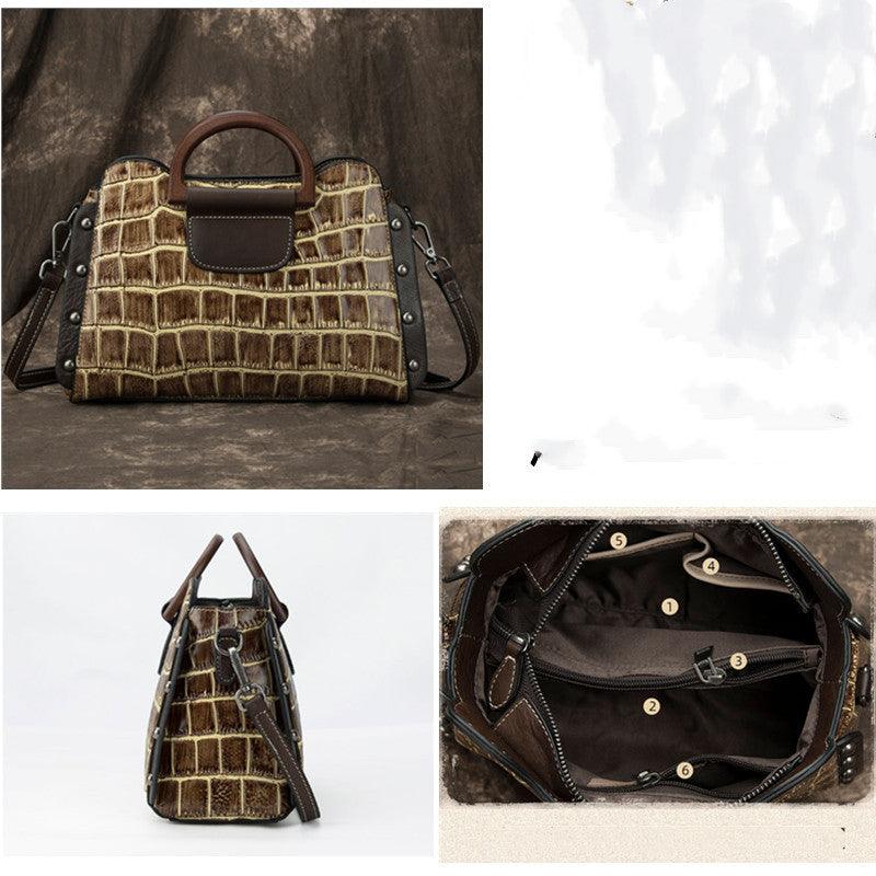 Tail Goods Leather Handbags Handbags Clearance Processing The First Layer Of Leather Diagonal Hand Bag Shoulder Bag - melvincucci