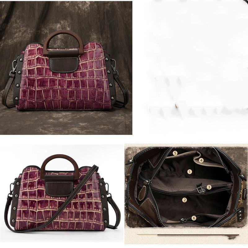 Tail Goods Leather Handbags Handbags Clearance Processing The First Layer Of Leather Diagonal Hand Bag Shoulder Bag - melvincucci