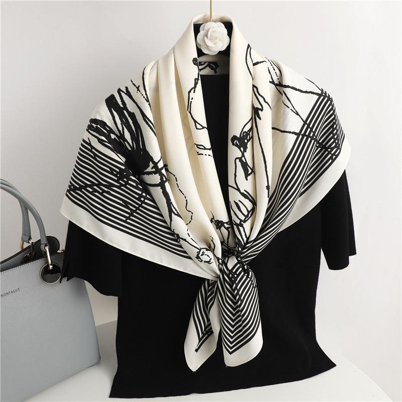Temperament Silk Scarf Women Fashion And Generous - melvincucci