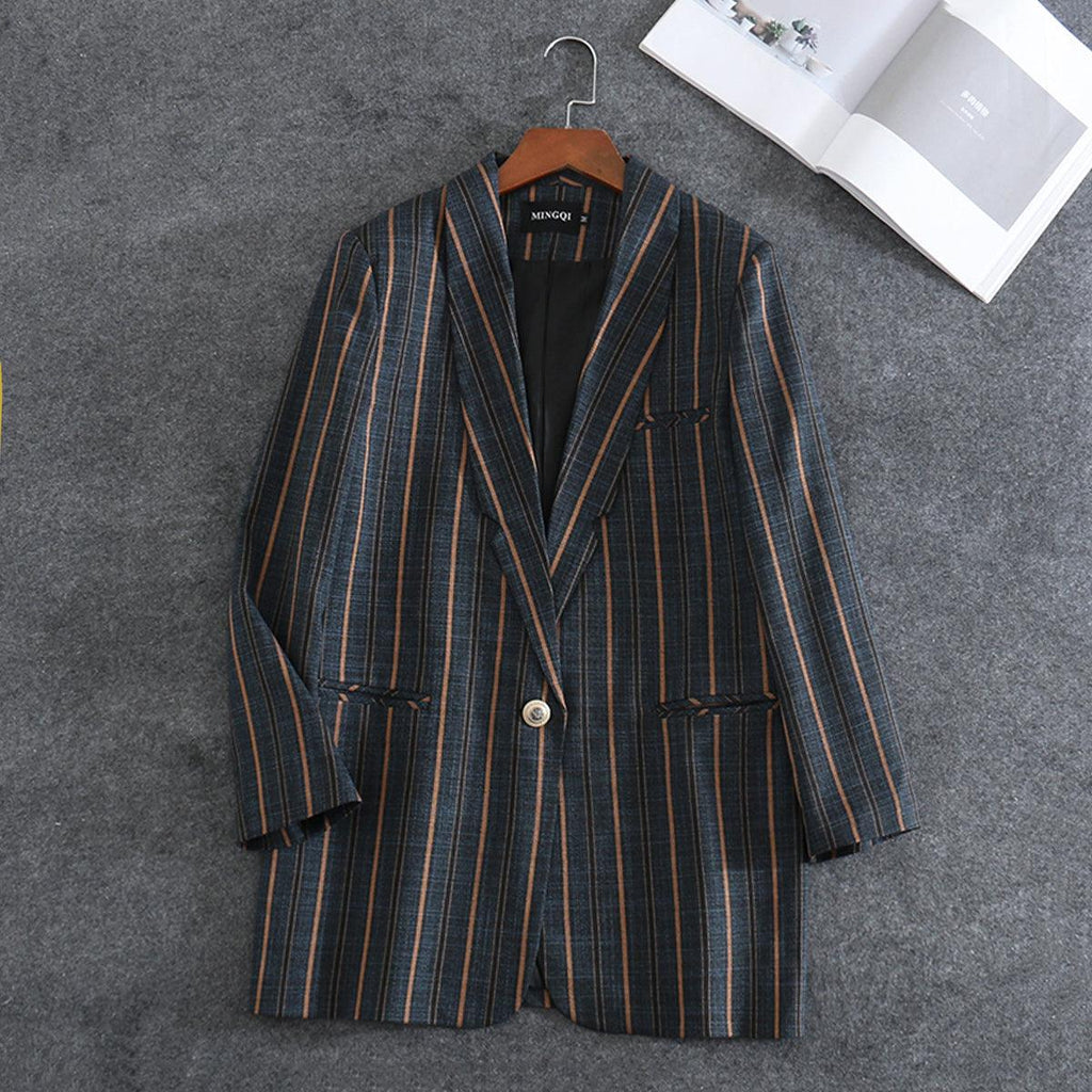 Temperament striped small suit suit women - melvincucci