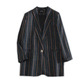 Temperament striped small suit suit women - melvincucci