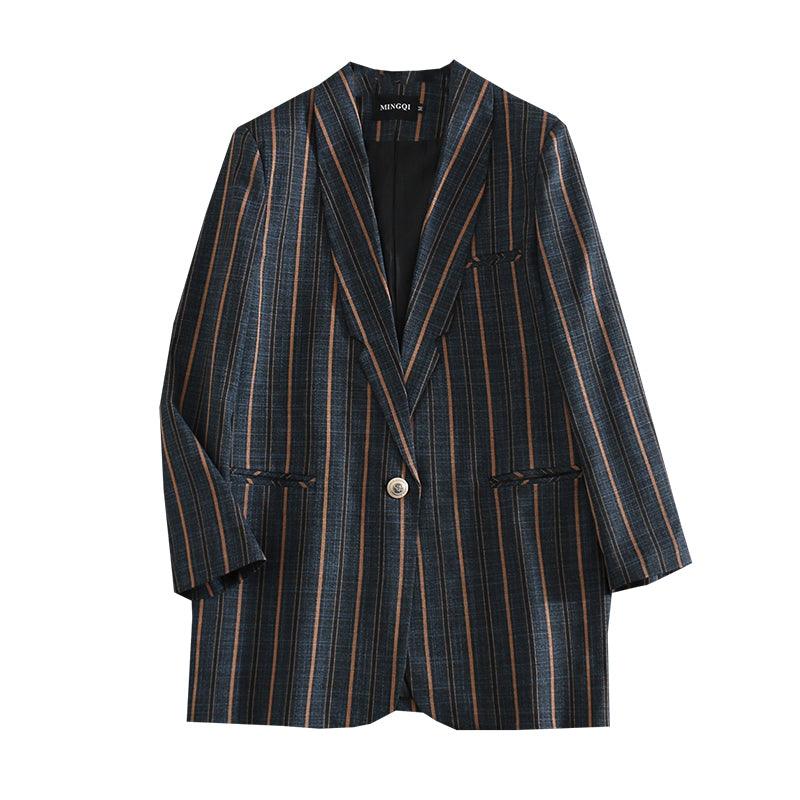 Temperament striped small suit suit women - melvincucci