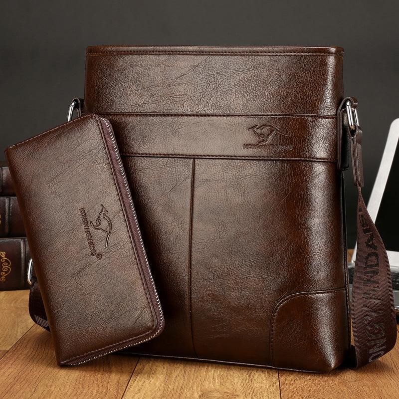 The new hung rock kangaroo leather casual male Bag Messenger Bag Shoulder Bag Messenger Bag men bag. - melvincucci