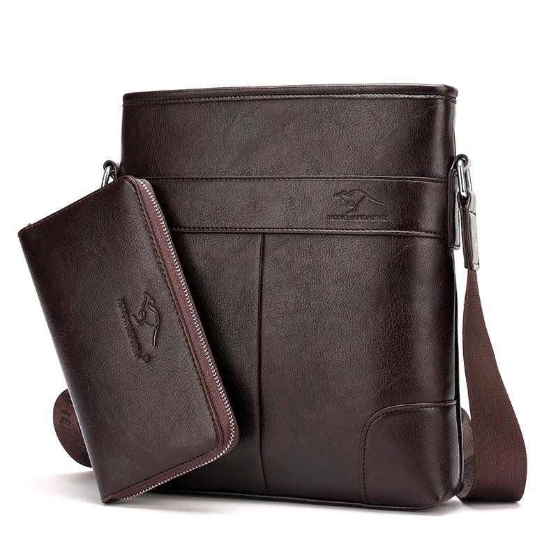The new hung rock kangaroo leather casual male Bag Messenger Bag Shoulder Bag Messenger Bag men bag. - melvincucci