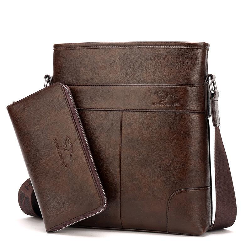 The new hung rock kangaroo leather casual male Bag Messenger Bag Shoulder Bag Messenger Bag men bag. - melvincucci