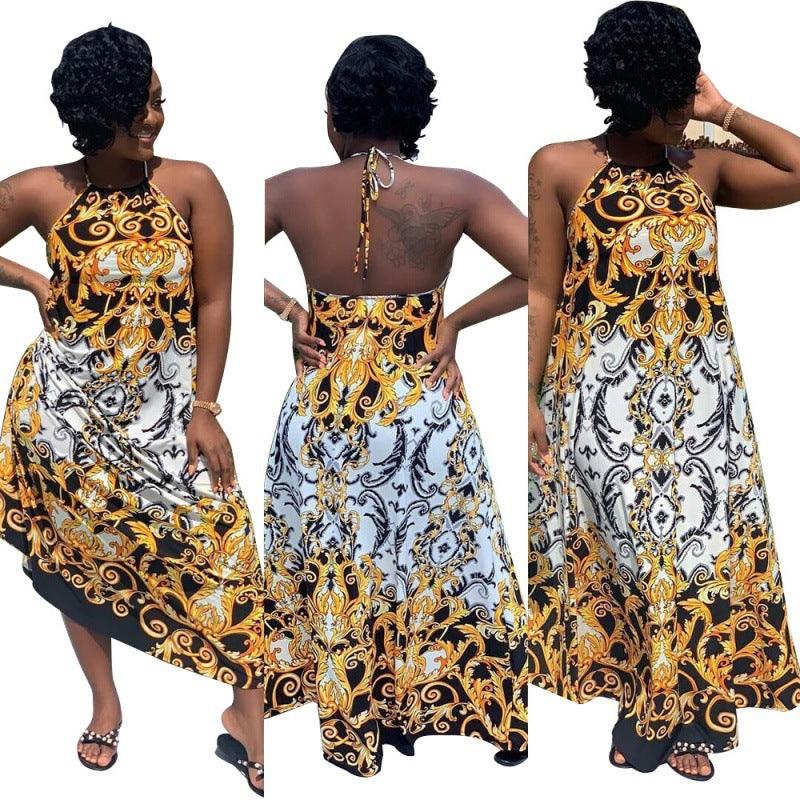 The New Sexy Backless Halter Frock For African Women - melvincucci
