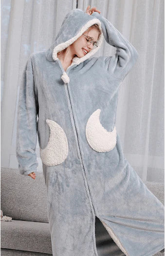 Thick coral fleece bathrobe - melvincucci