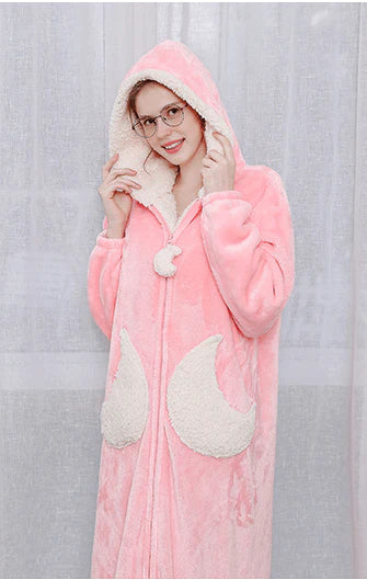 Thick coral fleece bathrobe - melvincucci