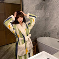 Thick Flannel Bathrobe Winter Long Pajamas - melvincucci