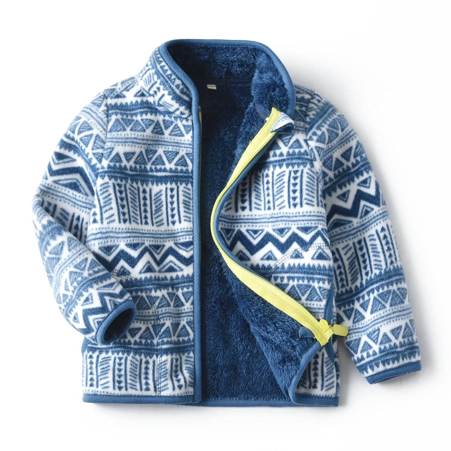 Thick Fur Printed Coats Kids Zipper - melvincucci