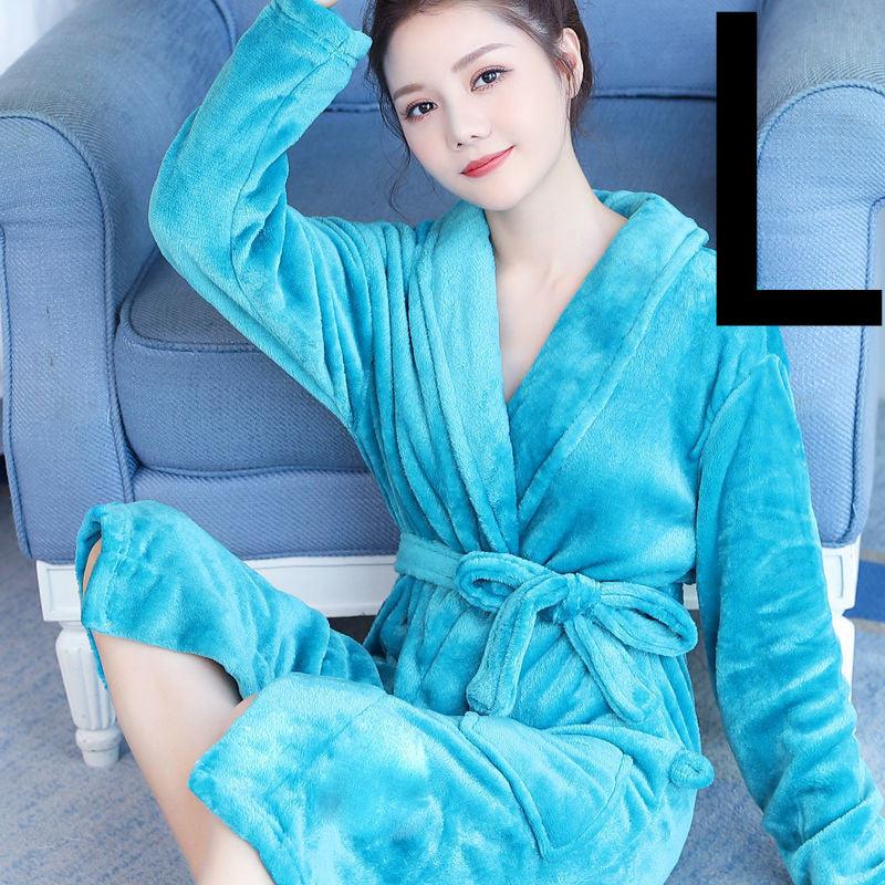 Thickened Flannel Home Wear Bathrobe - melvincucci