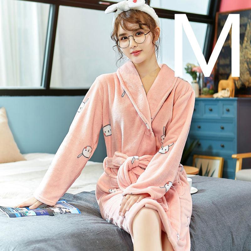 Thickened Flannel Home Wear Bathrobe - melvincucci