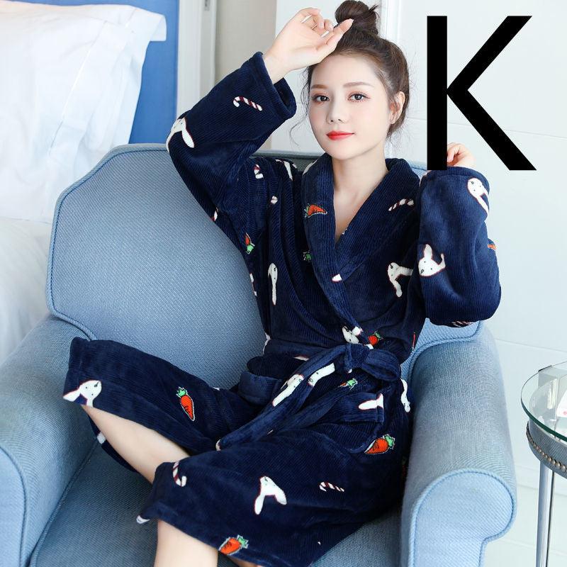 Thickened Flannel Home Wear Bathrobe - melvincucci