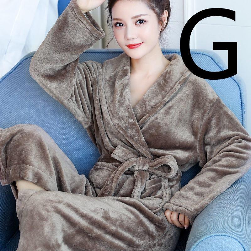 Thickened Flannel Home Wear Bathrobe - melvincucci
