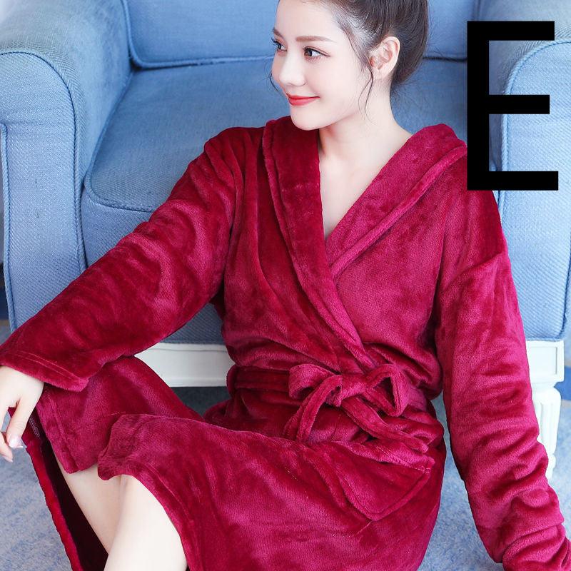 Thickened Flannel Home Wear Bathrobe - melvincucci