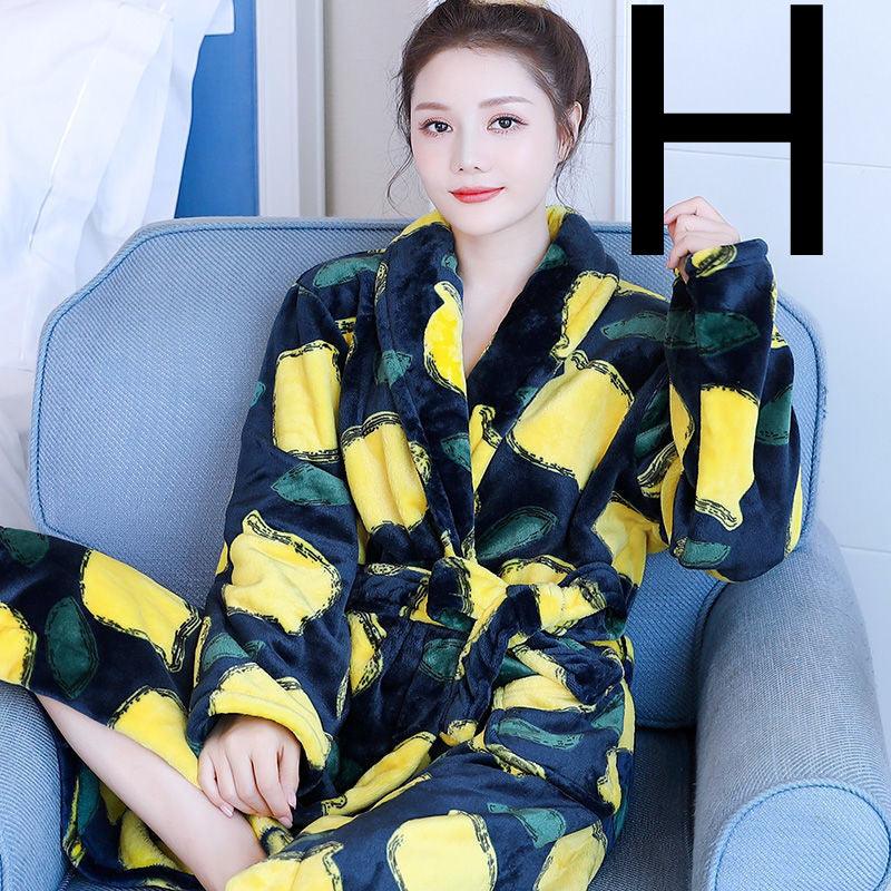 Thickened Flannel Home Wear Bathrobe - melvincucci