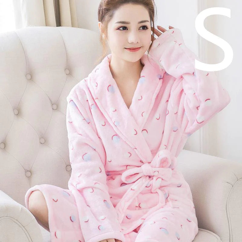 Thickened Flannel Home Wear Bathrobe - melvincucci
