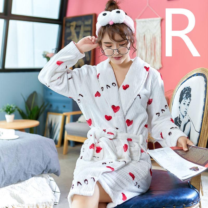 Thickened Flannel Home Wear Bathrobe - melvincucci