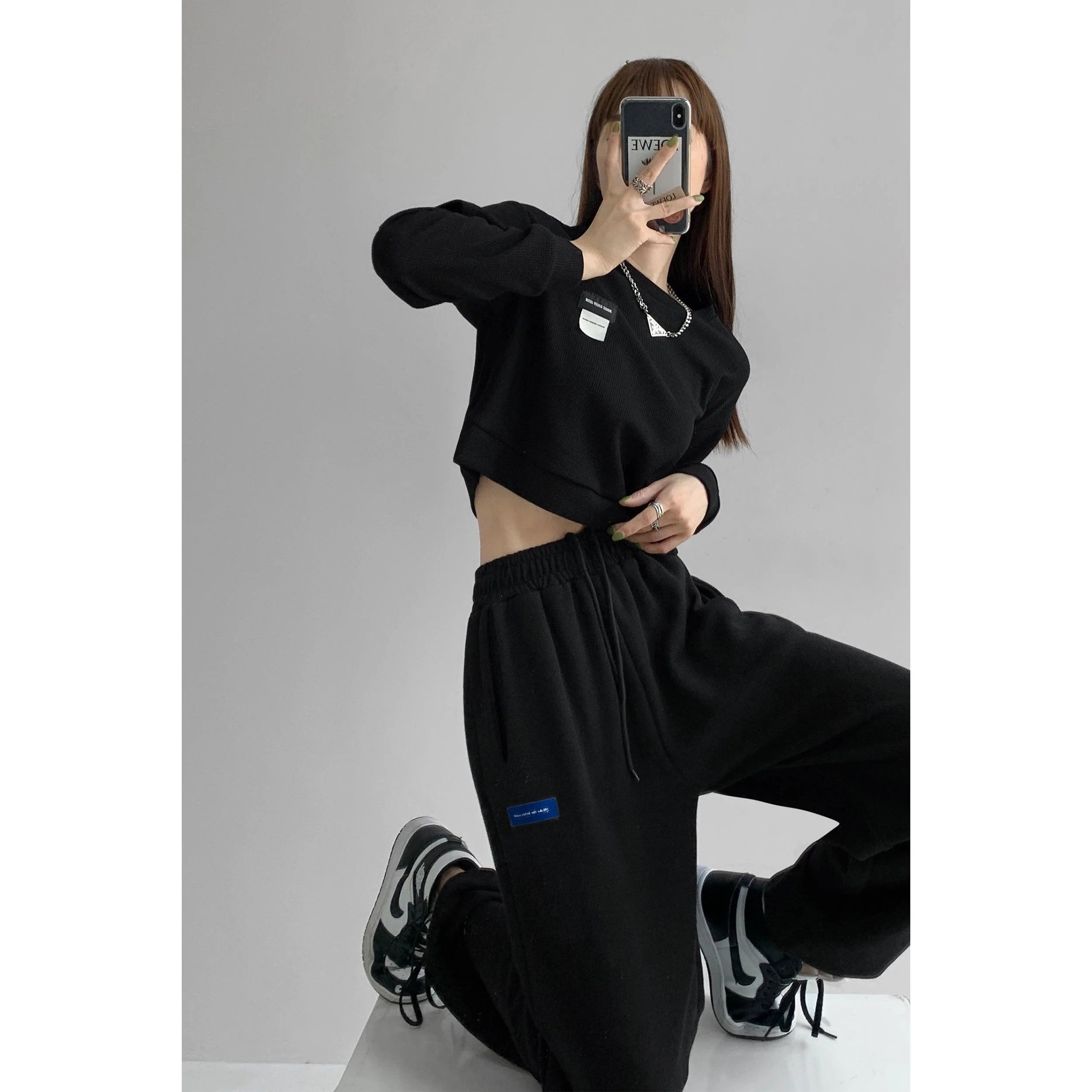 Thin Drawstring Sports High Waist Casual Pant - melvincucci