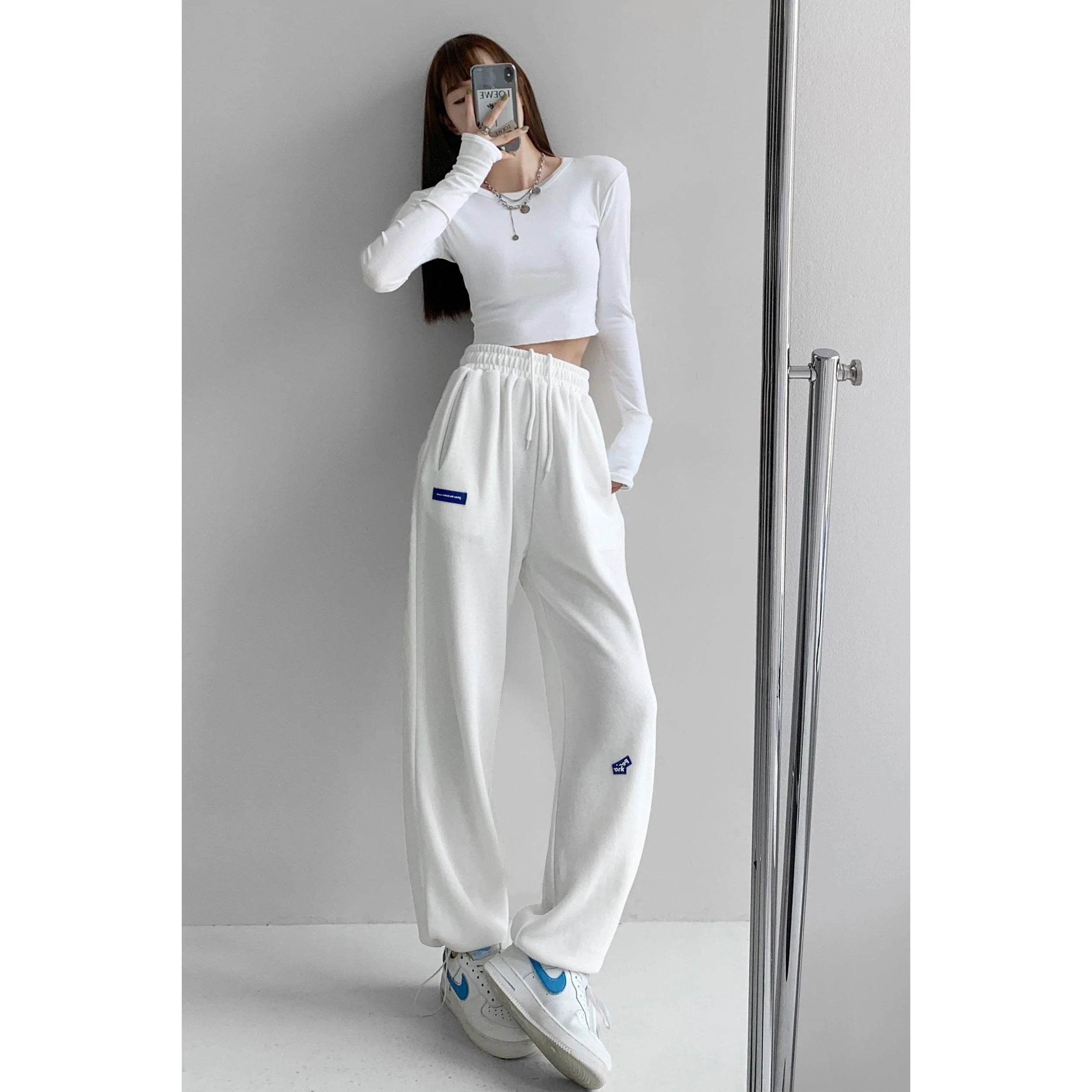 Thin Drawstring Sports High Waist Casual Pant - melvincucci