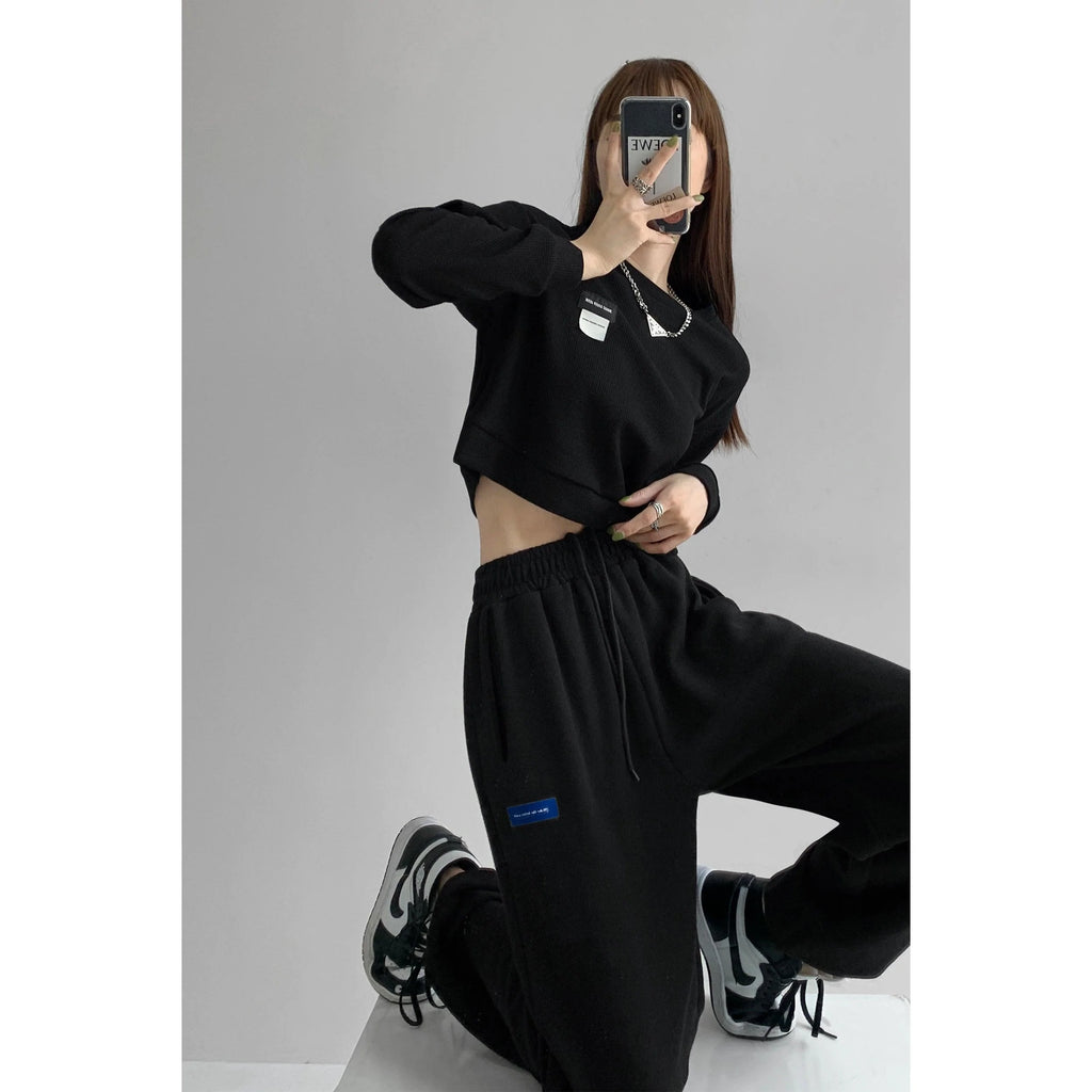Thin Drawstring Sports High Waist Casual Pant - melvincucci