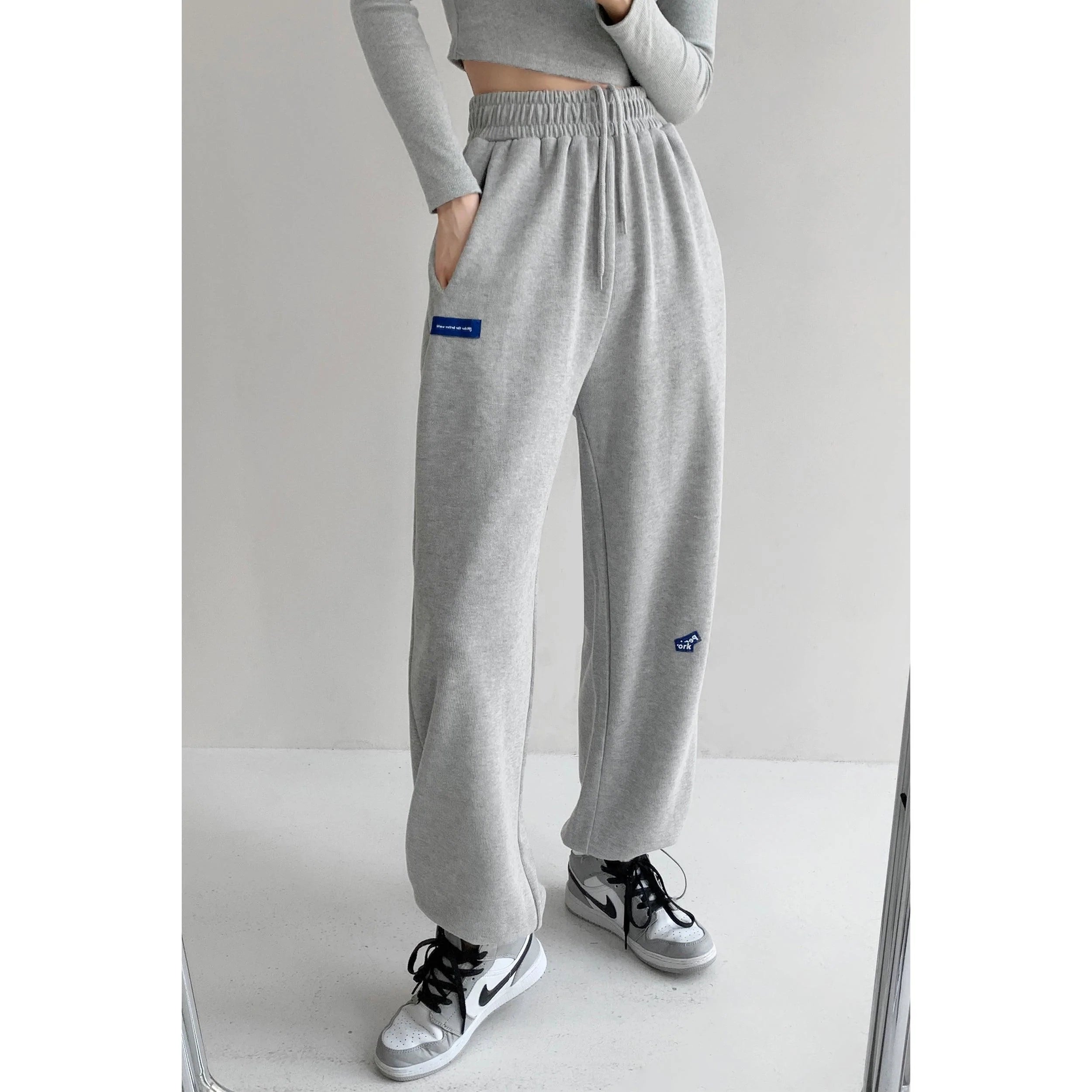 Thin Drawstring Sports High Waist Casual Pant - melvincucci