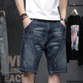 Thin Stretch Fat Five-point Denim Shorts Men - melvincucci