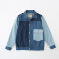 Three-color stitching washed denim denim jacket coat tooling men and women - melvincucci