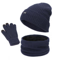 Three-piece velvet warm wool hat scarf gloves - melvincucci