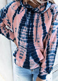 Tie-dye Printed Hooded Sweatshirt Long-sleeved Plus Size Top Women - melvincucci