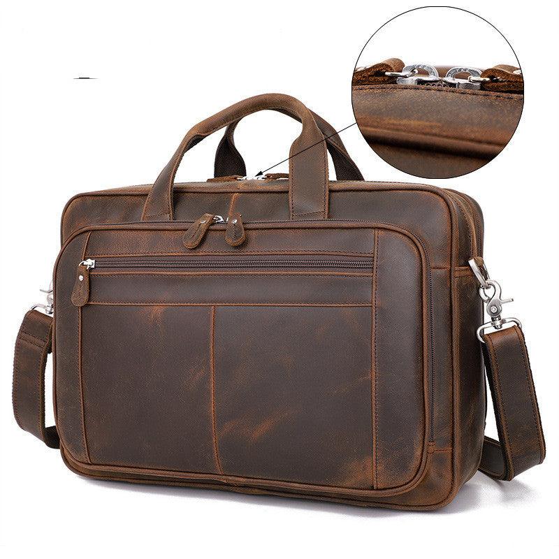 Top Qaulity Brand Briefcase Bag For Men Male Business Bag Vintage Designer - melvincucci