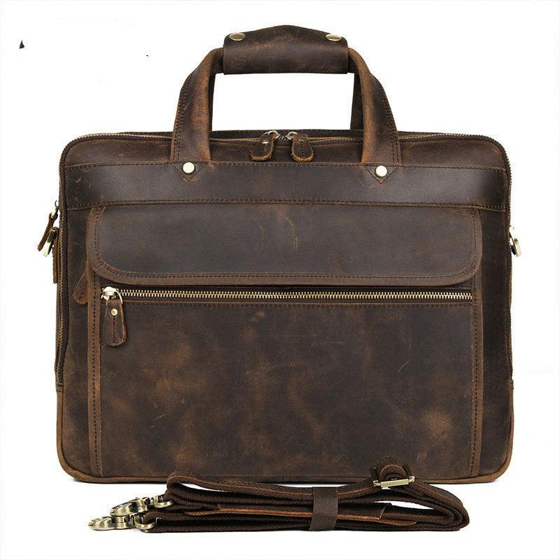 Top Qaulity Brand Briefcase Bag For Men Male Business Bag Vintage Designer - melvincucci
