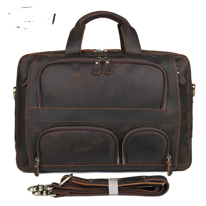 Top Qaulity Brand Briefcase Bag For Men Male Business Bag Vintage Designer - melvincucci