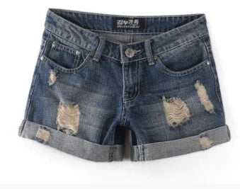 Torn Denim Shorts For Women - melvincucci
