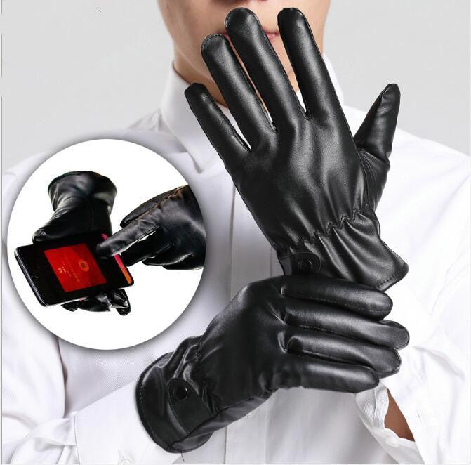 Touch screen leather gloves - melvincucci