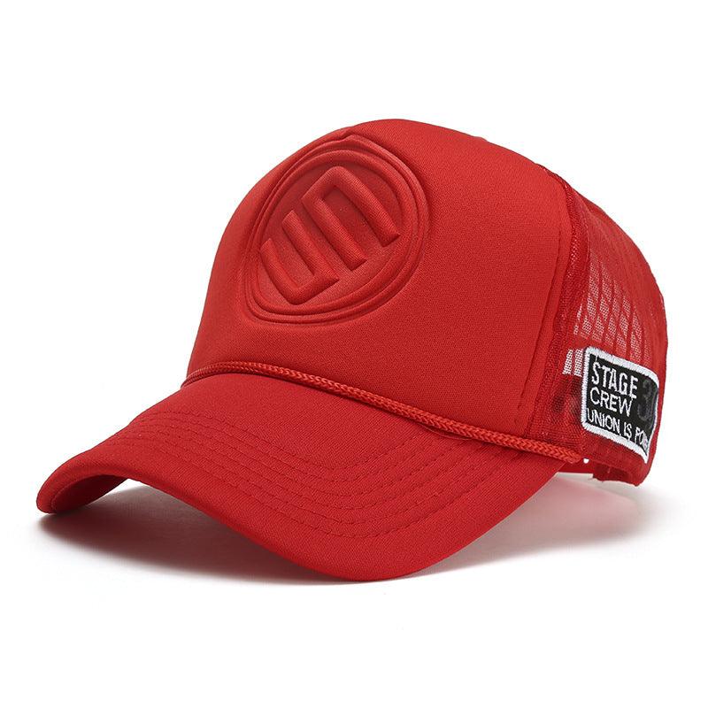 Trendy Brand Solid Color Tall Truck Hat Truck Hat For Men And Women Couples Caps - melvincucci