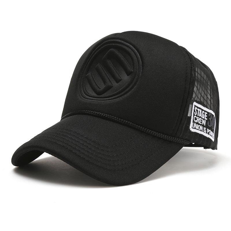 Trendy Brand Solid Color Tall Truck Hat Truck Hat For Men And Women Couples Caps - melvincucci