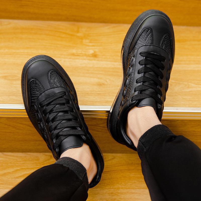 Trendy Leather Men's Shoes Fashion Casual Sneakers - melvincucci