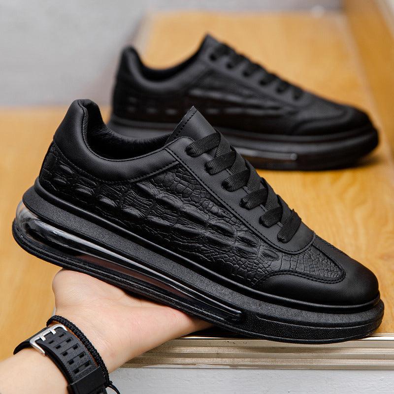 Trendy Leather Men's Shoes Fashion Casual Sneakers - melvincucci